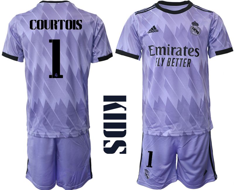 Youth 2022-2023 Club Real Madrid away purple 1 Soccer Jersey